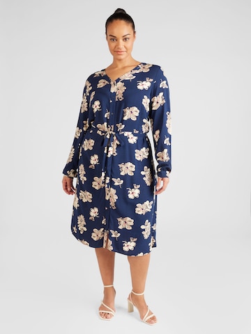 ONLY Carmakoma Shirt Dress 'NOVA' in Blue: front