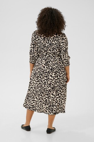 KAFFE CURVE Jurk 'Amina' in Beige