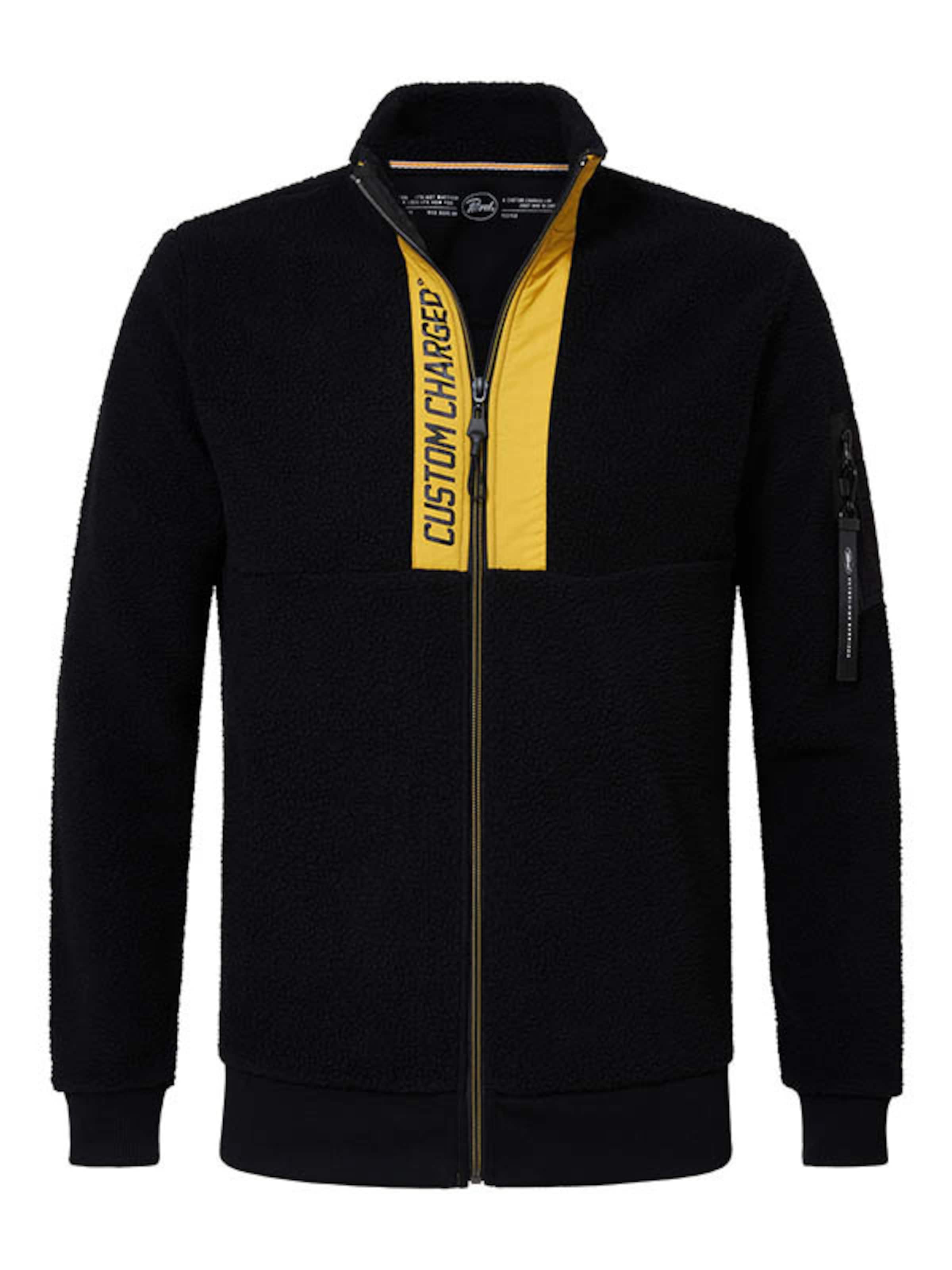 Petrol Industries Sweatjacka i svart: framsida