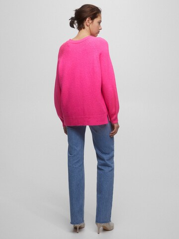 Pull&Bear Sweter w kolorze różowy
