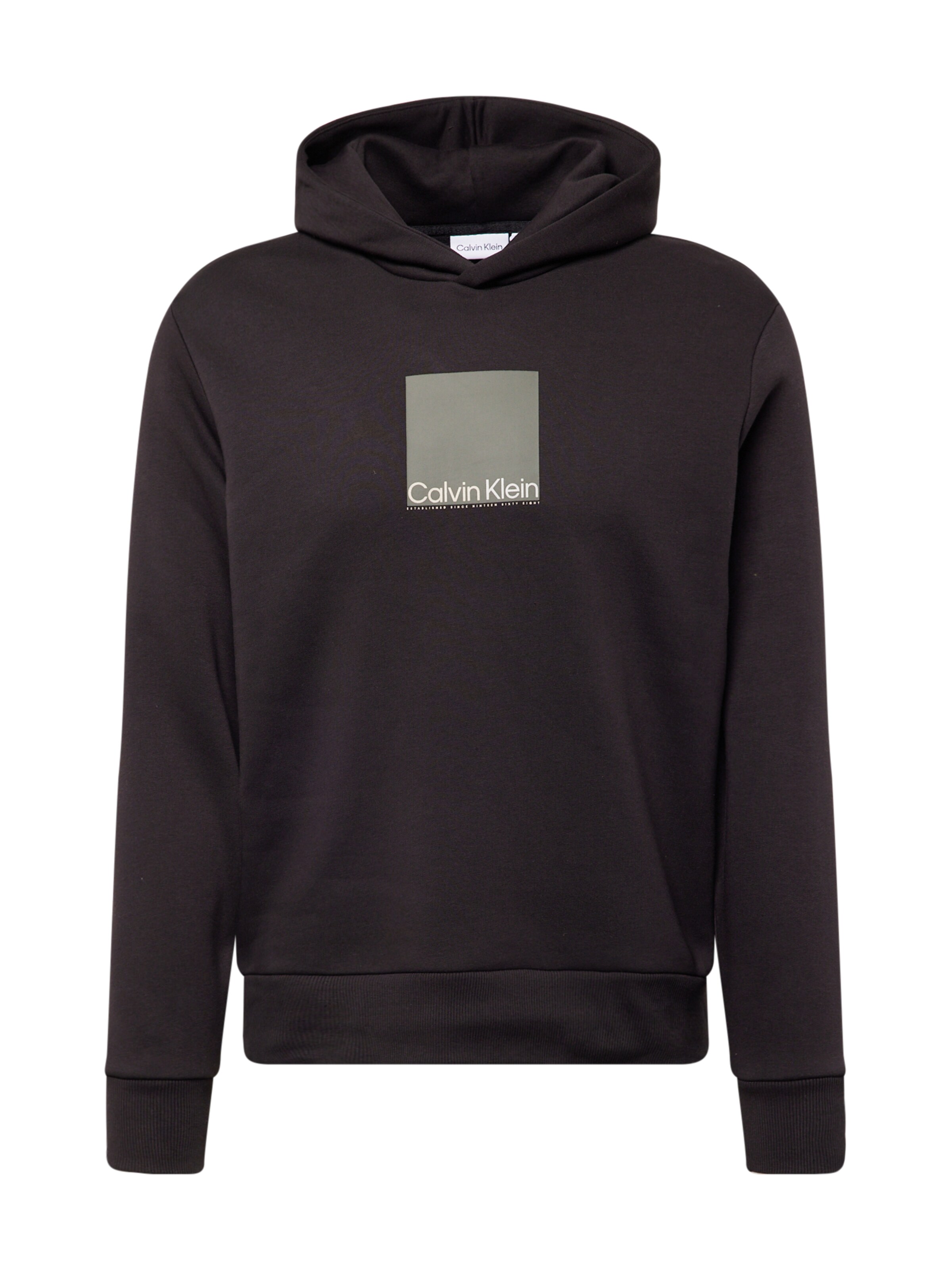 Bluză de molton de la Calvin Klein pe negru: față