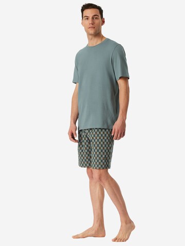Pyjama court 'Casual Essentials' SCHIESSER en vert : devant