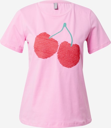 Maglietta 'Cherry' di CULTURE in rosa: frontale