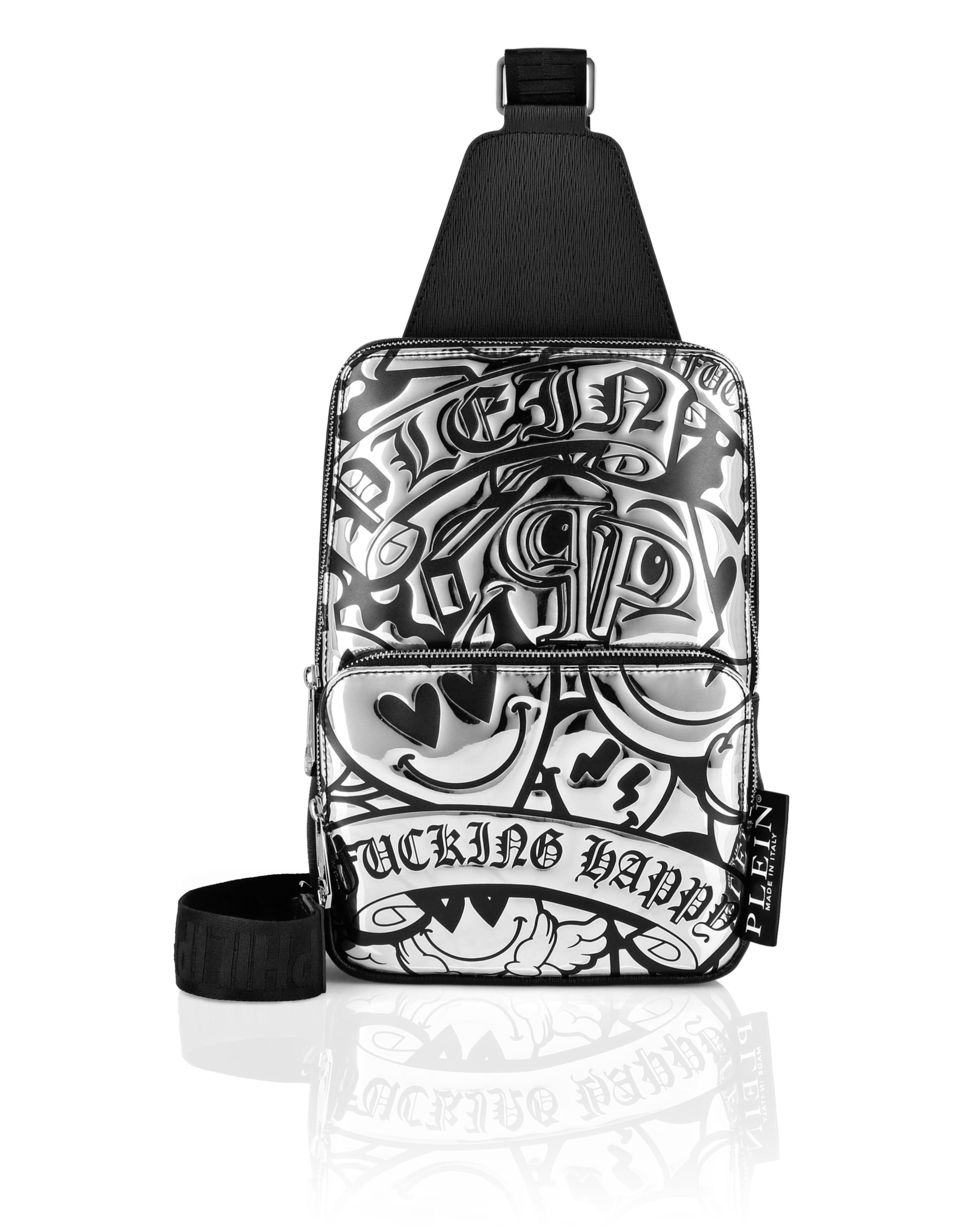 Philipp Plein Schoudertas ' Smile ' in Zilver: voorkant