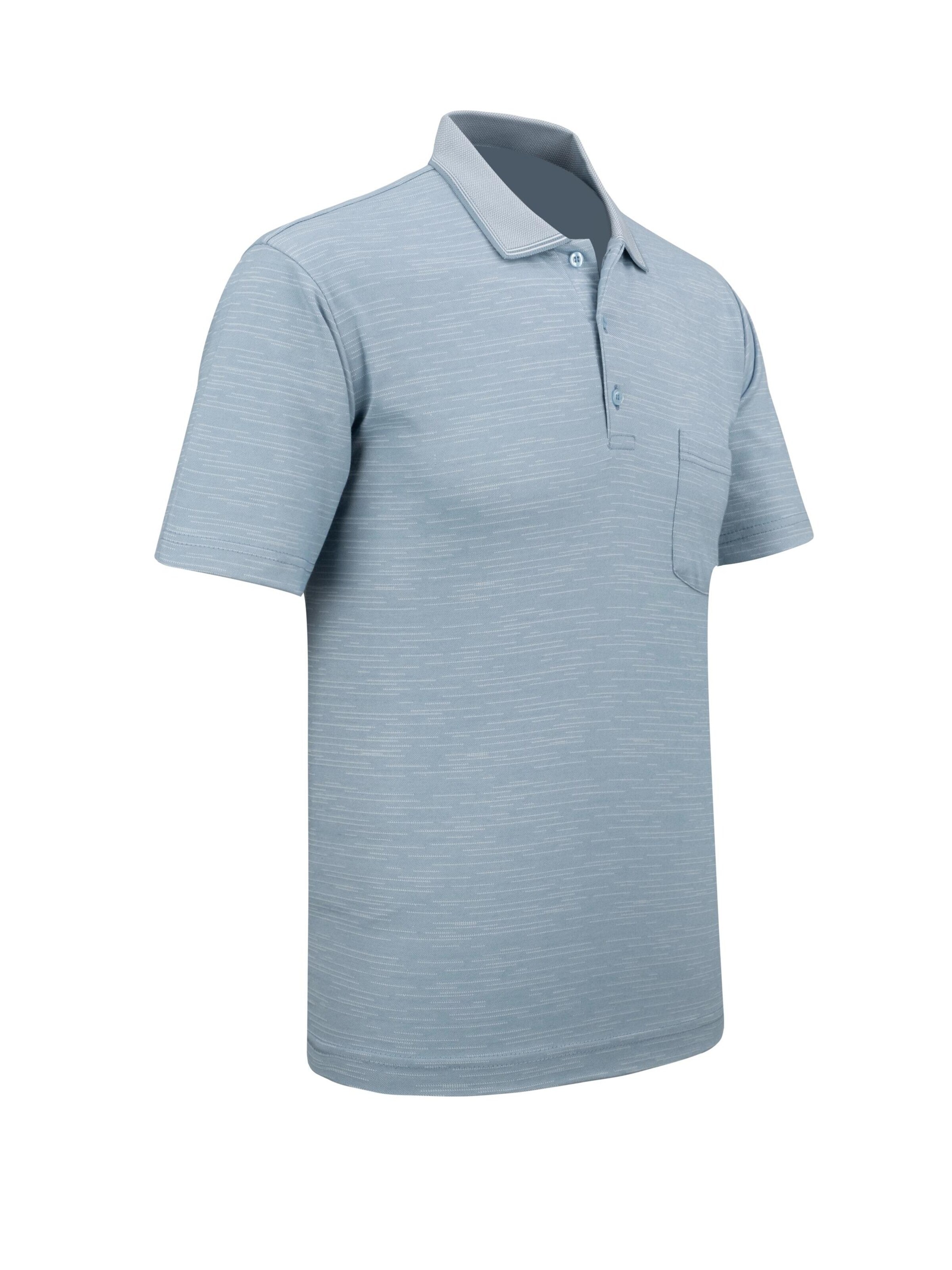 Cizgi Triko Shirt‌‌‌‌‌‌ in Blau