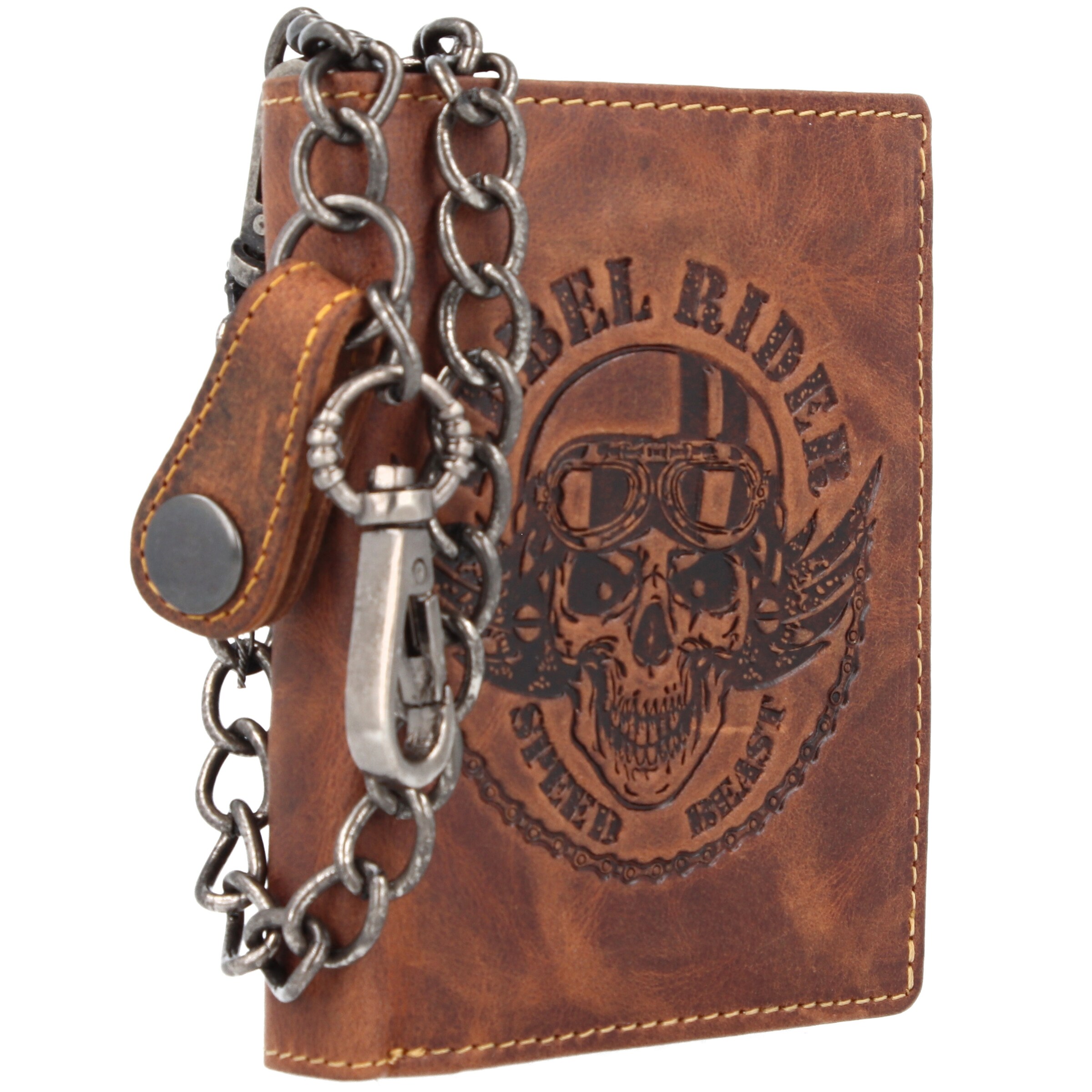 Portamonete 'Rebel Rider Biker' di GREENBURRY in marrone