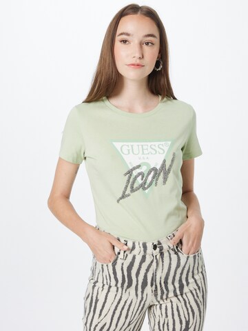 GUESS T-Shirt in Grün: Vorderseite