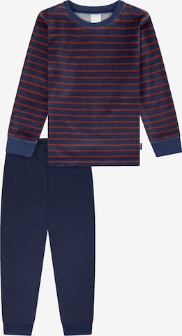 SCHIESSER Pyjama ' Boys World ' in Blau: Vorderseite