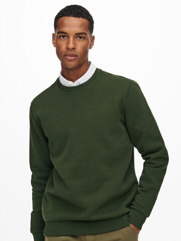 Only & Sons Regular Fit Sweatshirt 'Ceres' in Grün