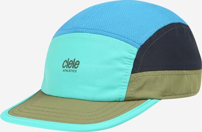 CIELE ATHLETICS Casquette 'ALZ' en bleu ciel / bleu foncé / olive / jade, Vue avec produit