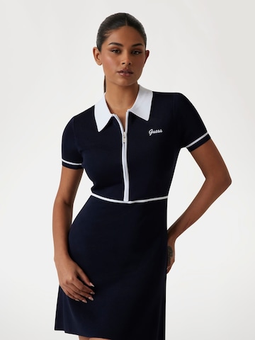 GUESS Shirt Dress in Blue: front