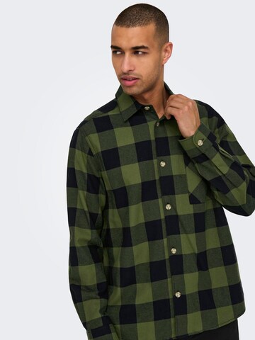Regular fit Camicia 'MASON' di Only & Sons in verde
