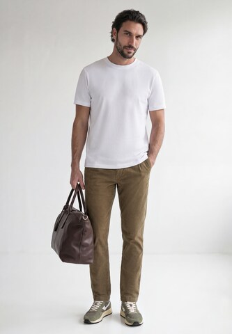 Street One MEN Regular Chino Pants in Brown