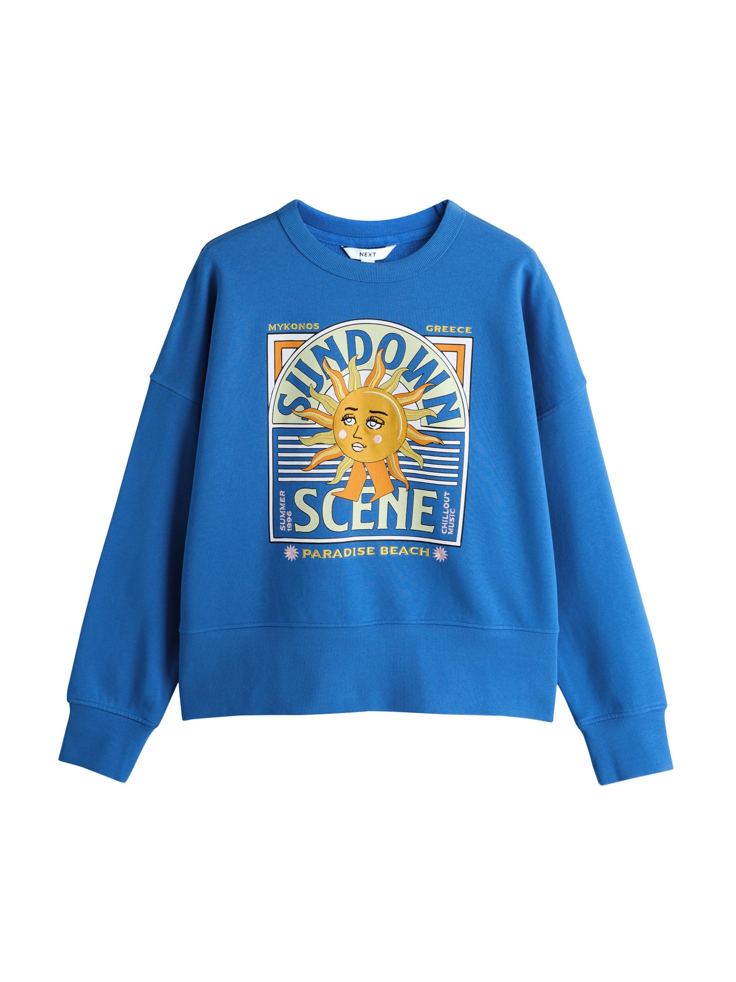 Felpa Next di colore blu / giallo scuro / arancione / bianco, Visualizzazione prodotti