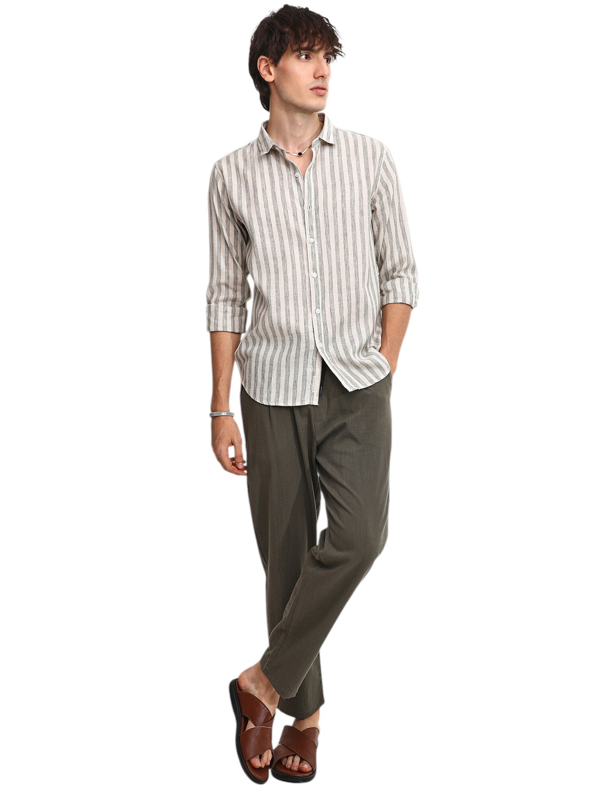 Campus Sutra Regular fit Риза 'Tisha' в сиво