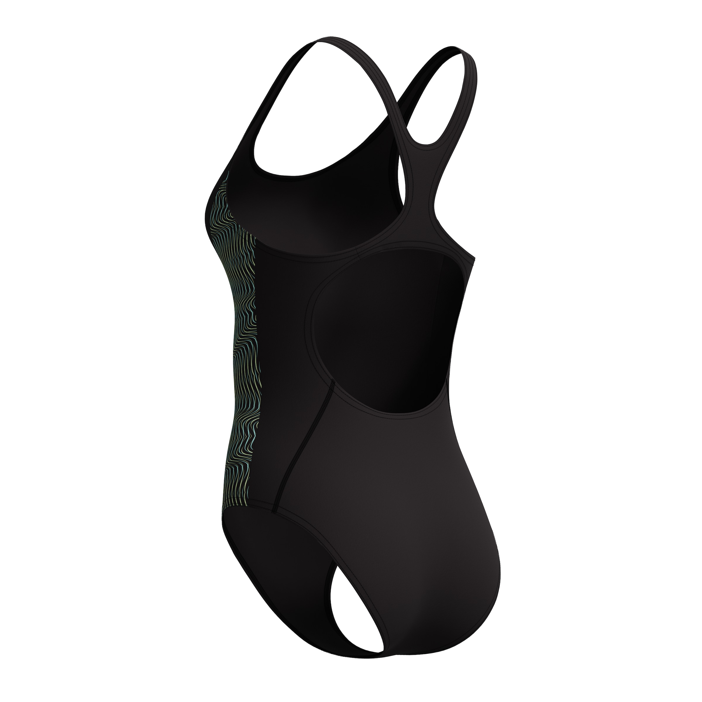 SPEEDO Bustier Badeanzug in Schwarz