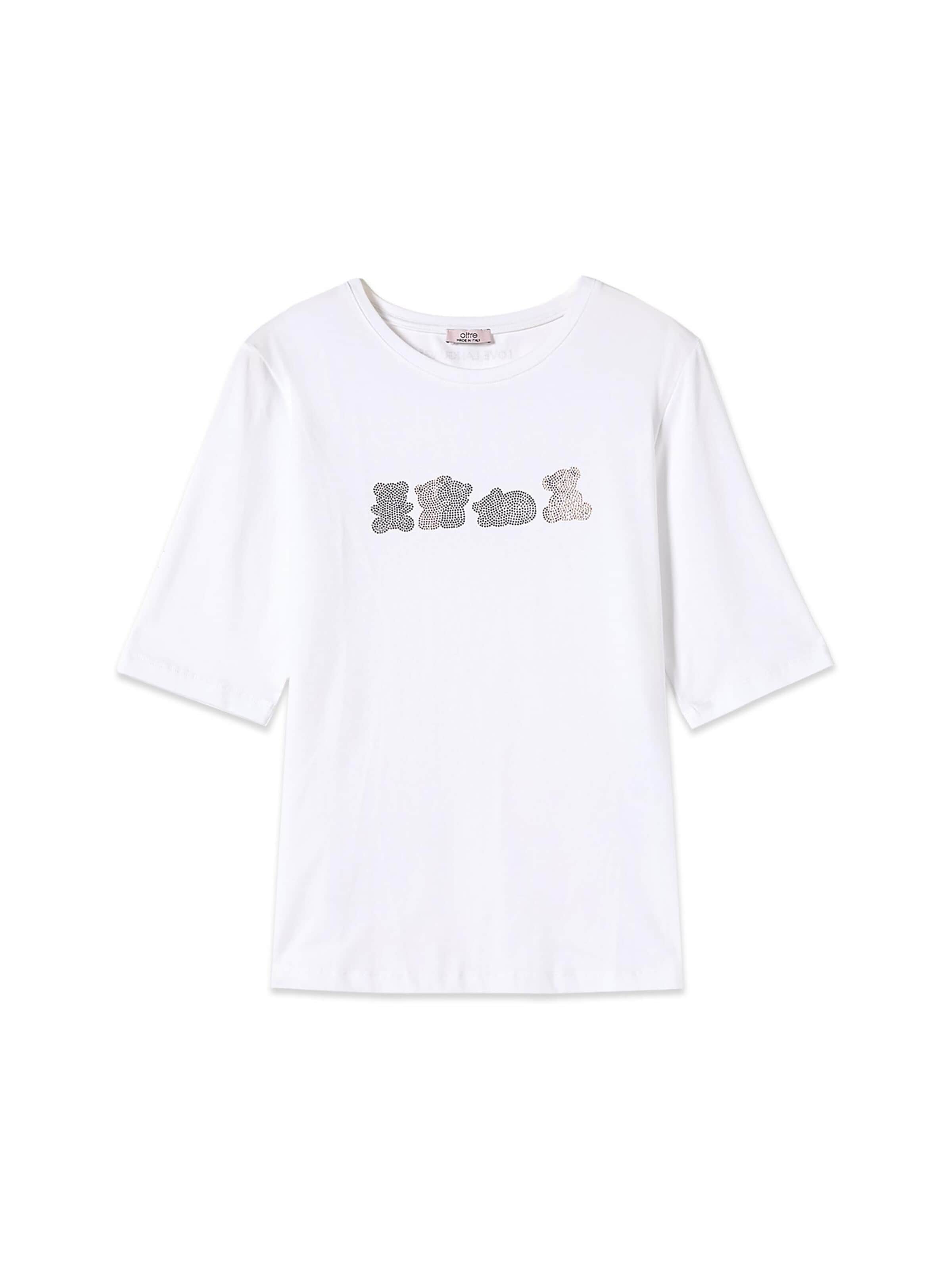 Maglietta di oltre in bianco: frontale
