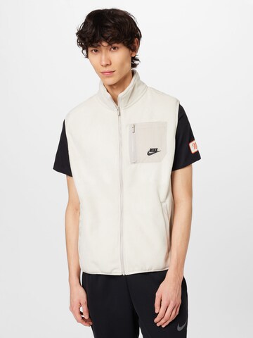 Nike Sportswear Bodywarmer in Beige: voorkant