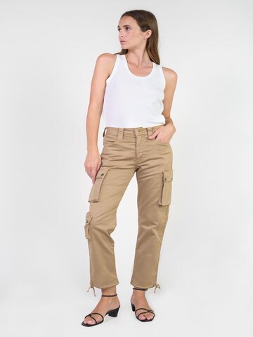 Regular Pantalon cargo Le Temps Des Cerises en beige