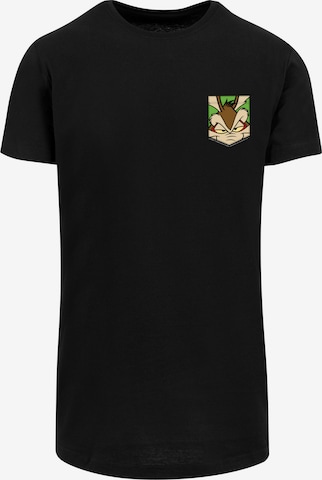 F4NT4STIC Shirt 'Looney Tunes Wile E Coyote' in Zwart: voorkant