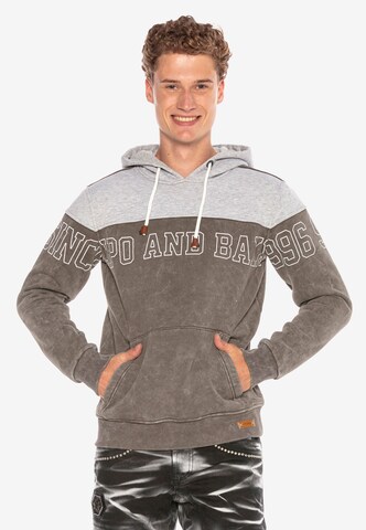 CIPO & BAXX Sweatshirt in Grey: front