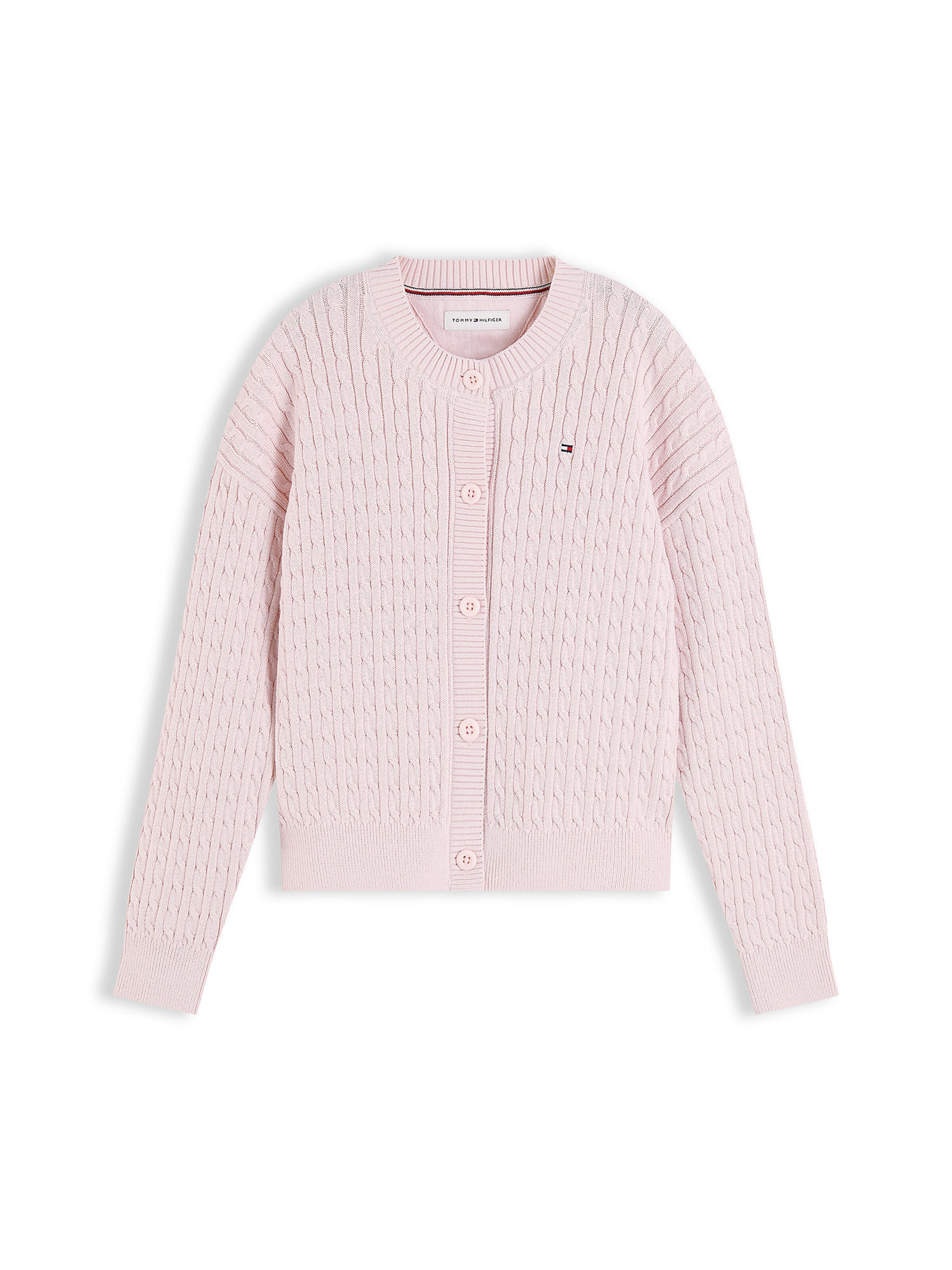 TOMMY HILFIGER Knit cardigan in Pink: front