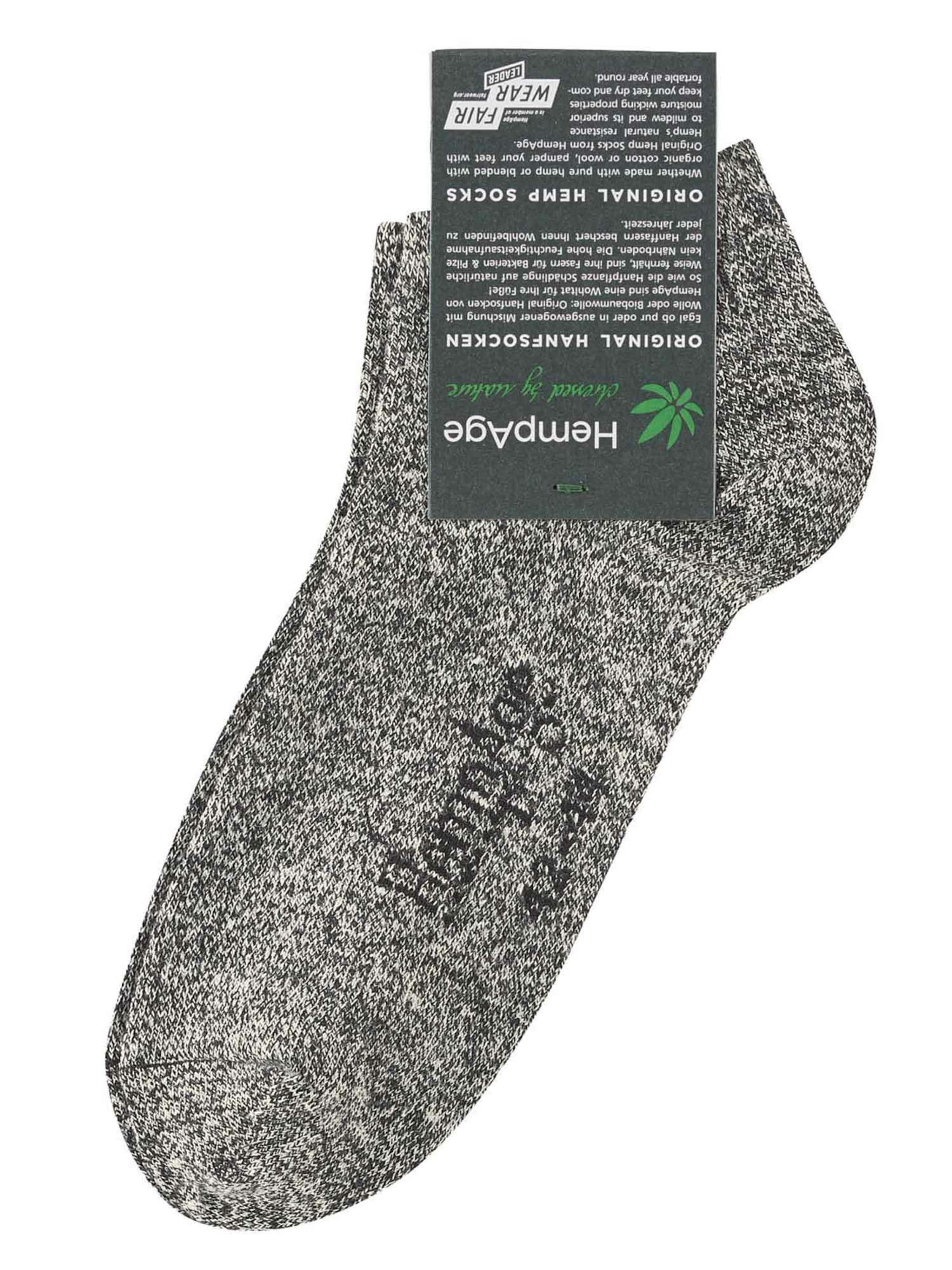 HempAge Socken in Grau: Vorderseite