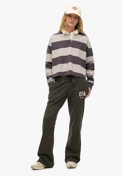 Superdry & Co Pantalon en anthracite / gris foncé / blanc, Vue avec produit