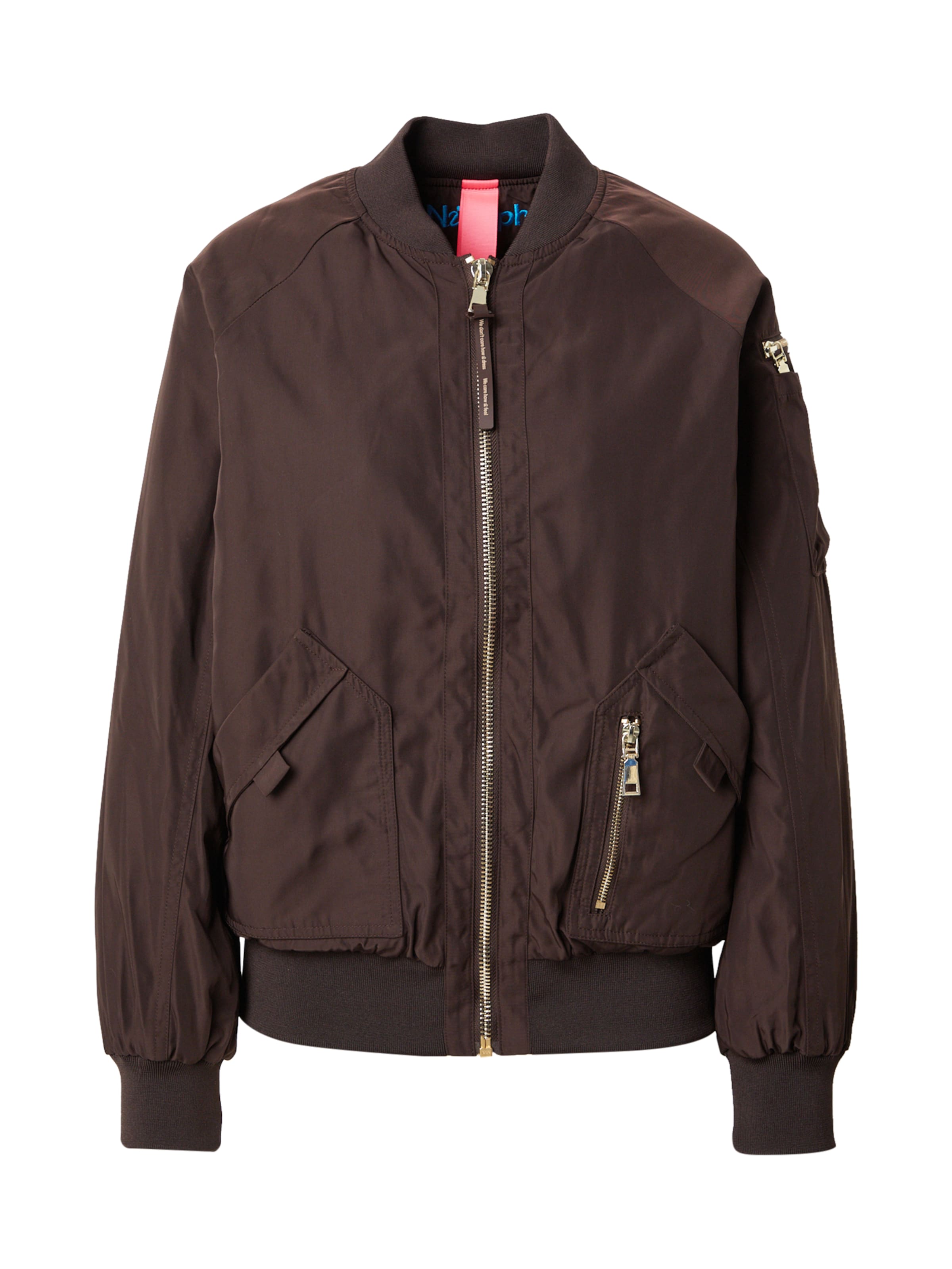 NÜMPH Overgangsjakke 'Allie' i brun: forside