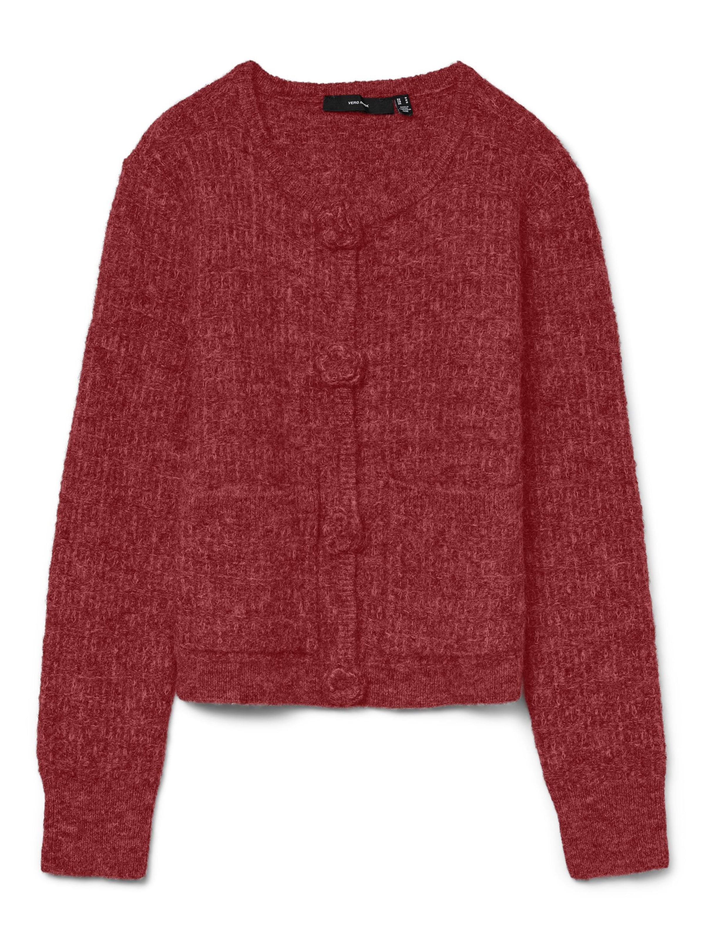 VERO MODA Cardigan 'BLOSSOM ' i rød: forside