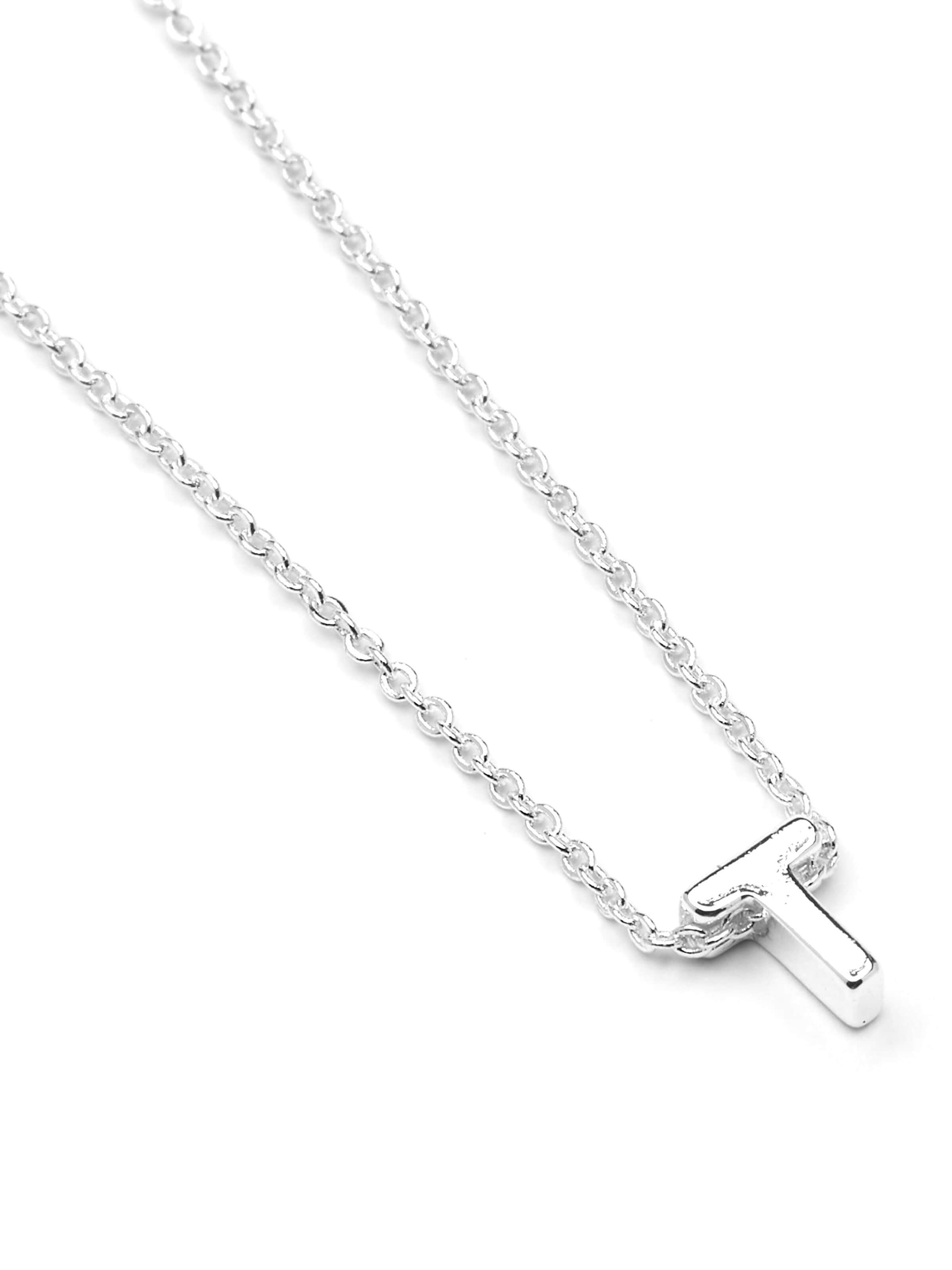 Luxenter Necklace 'Alphabet T' in Silver