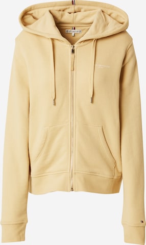 Veste de survêtement TOMMY HILFIGER en beige : devant