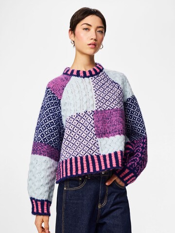 PIECES Sweater 'Fusion' in Pink: front