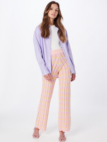 Damson Madder Boot cut Pants 'CLEMENCE' in Pink