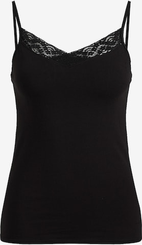 WE Fashion - Camiseta térmica en negro: frente