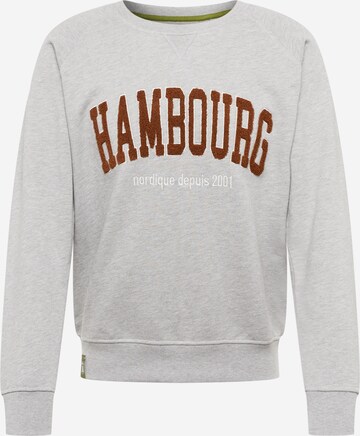 Sweat-shirt 'Hambourg' Derbe en gris : devant