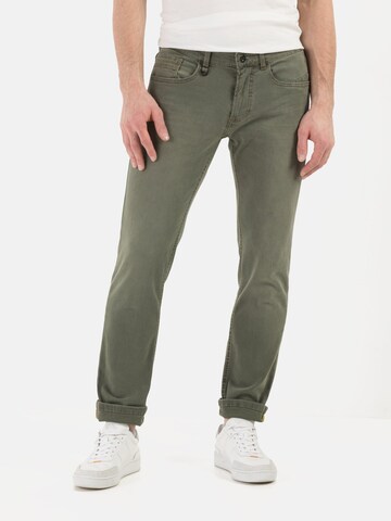 CAMEL ACTIVE Slimfit Jeans in Groen: voorkant