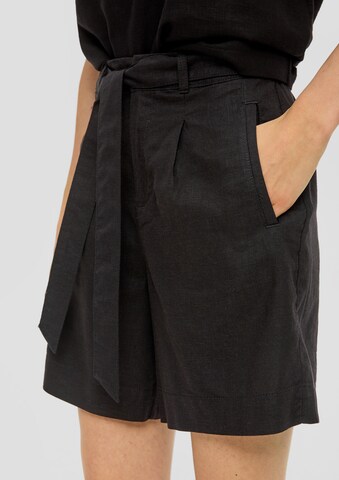 s.Oliver Wide Leg Hose in Schwarz