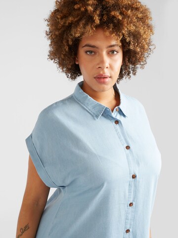 ONLY Carmakoma Shirt Dress 'BEA' in Blue