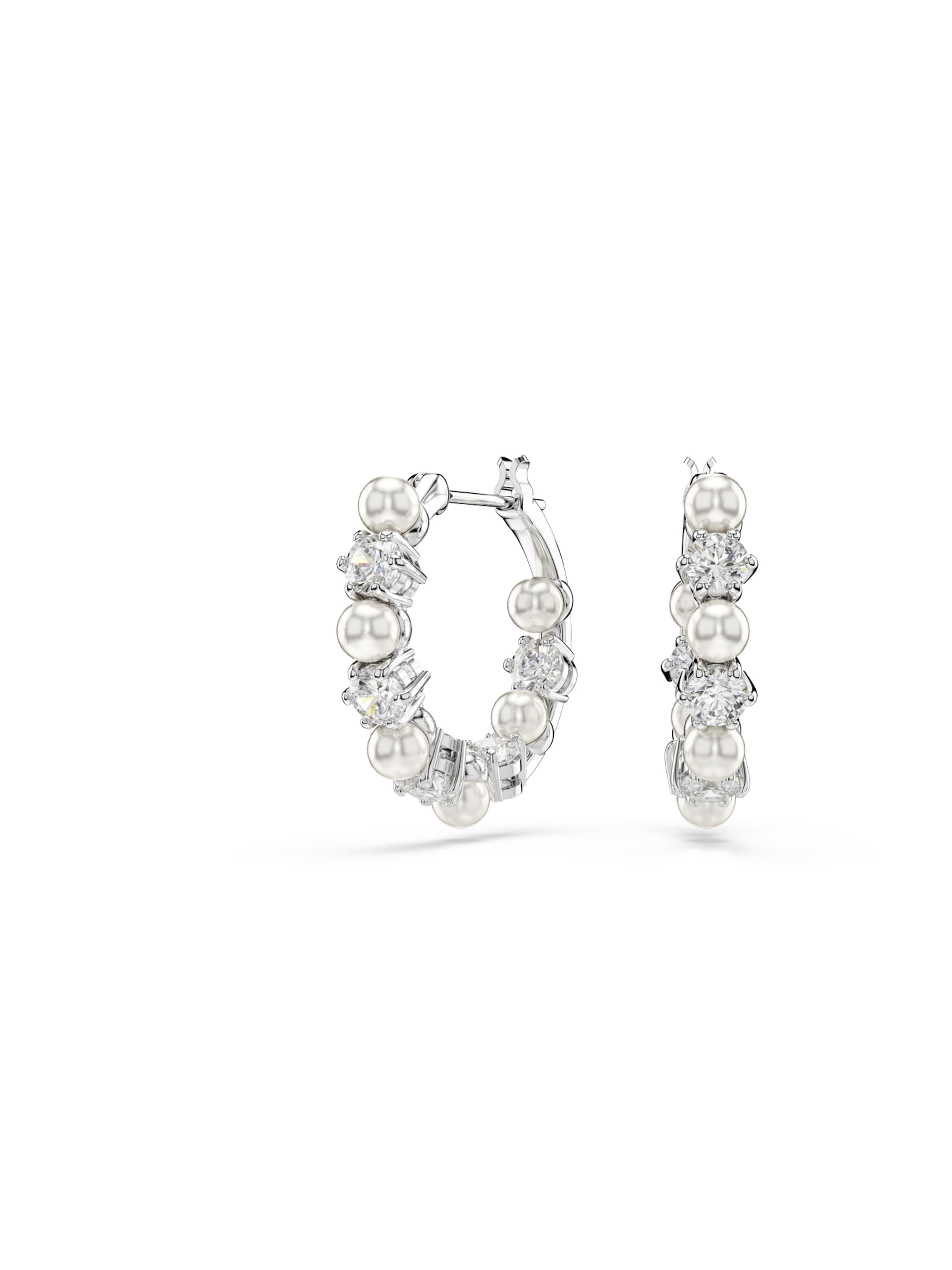 Swarovski Oorbellen 'Matrix' in Zilver: voorkant