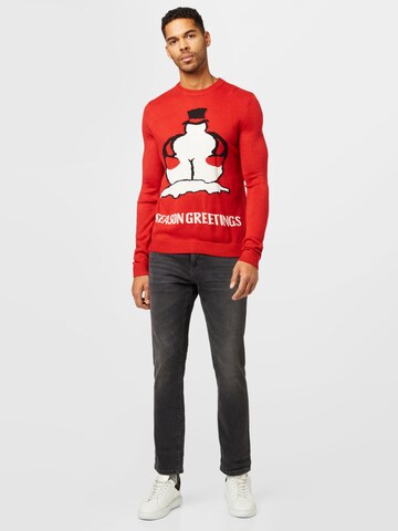 Pull-over 'XMAS' Only & Sons en rouge
