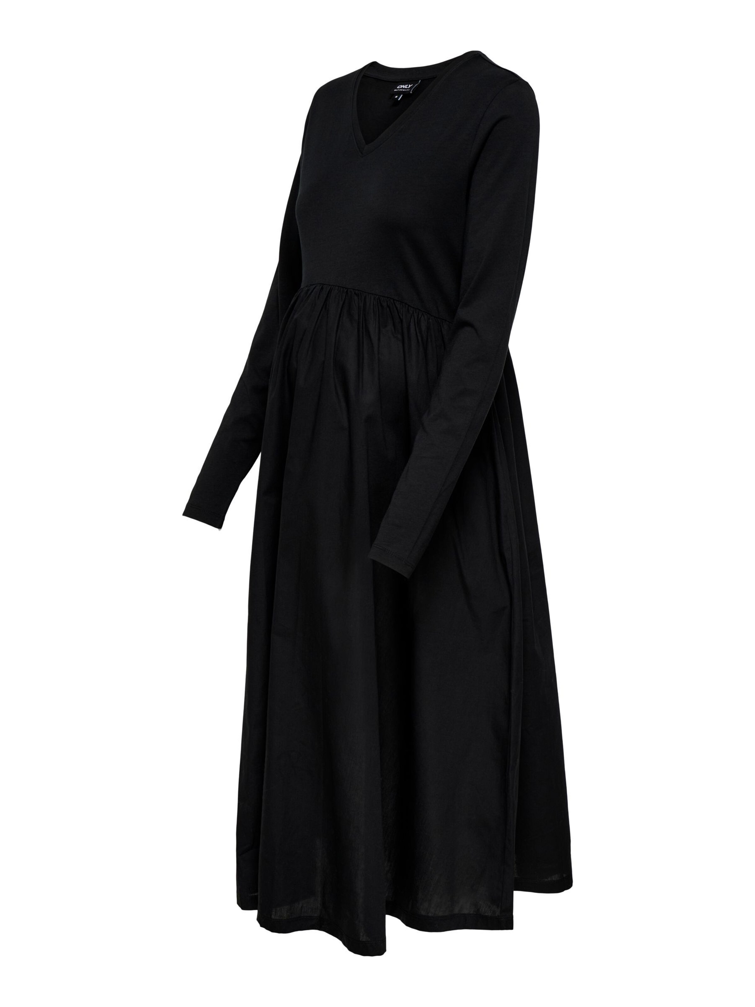 Only Maternity Kjole 'OLMBLOMST' i sort: forside