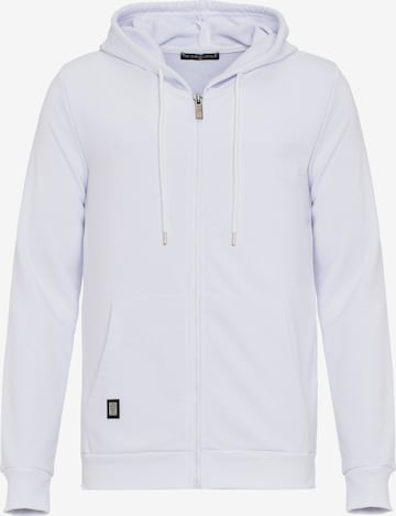 Redbridge Zip-Up Hoodie 'New Haven' in White: front