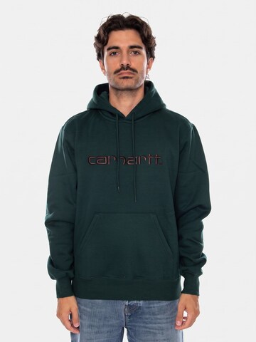 Carhartt WIP Sweatshirt 'HOODED CARHARTT SWEAT DARK SCARAB / PALISANDER' in Groen