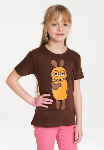 LOGOSHIRT Shirt in Brown: front