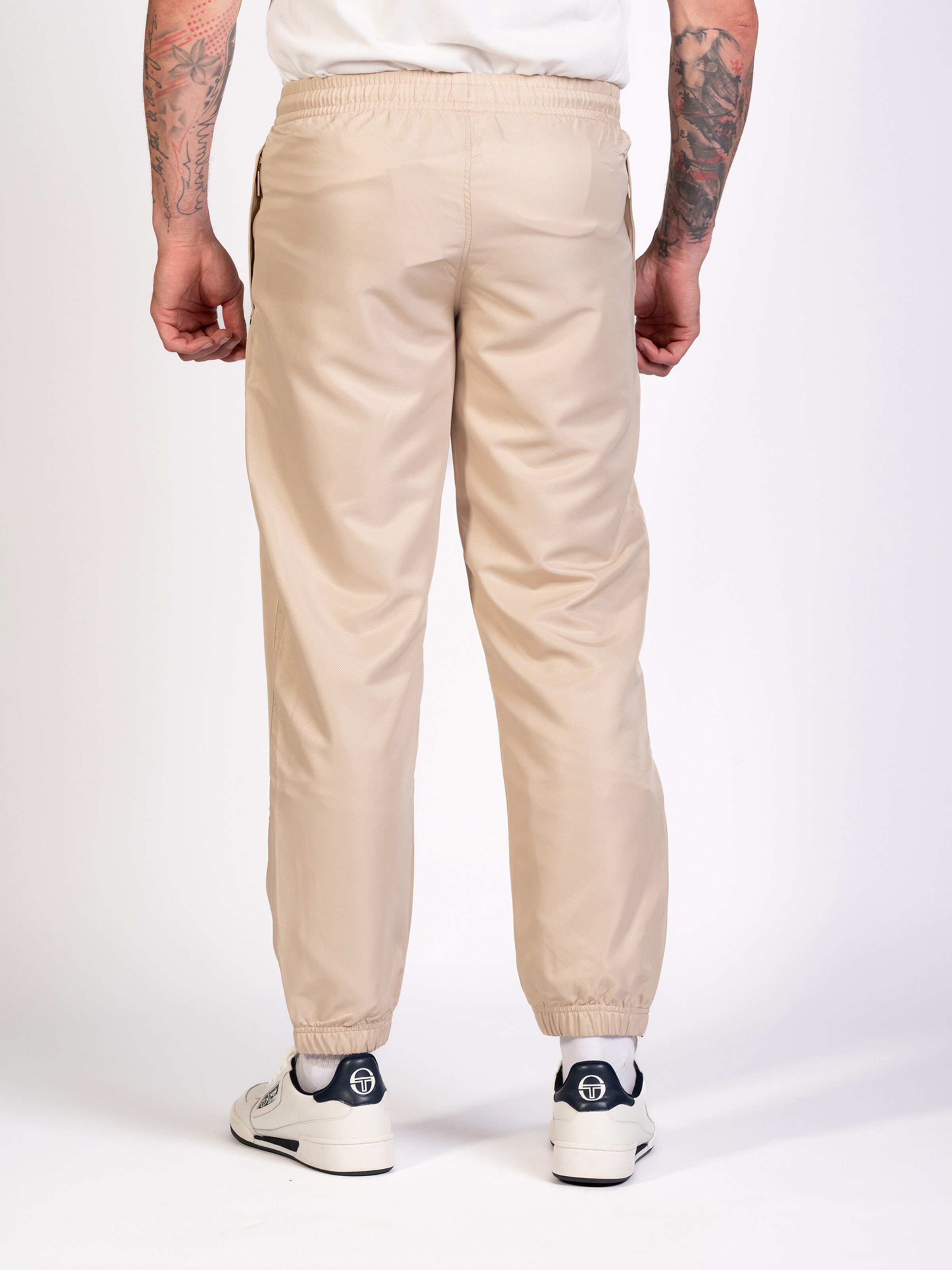 Sergio Tacchini Tapered Workout Pants Carson 021 in Beige ABOUT YOU