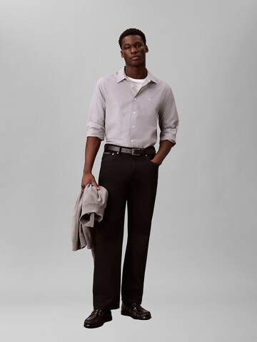Calvin Klein Regular fit Overhemd in Grijs