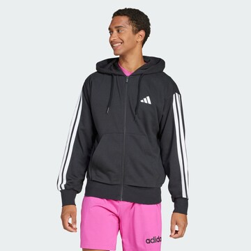 ADIDAS SPORTSWEAR Urheilullinen collegetakki 'Essentials' värissä musta: etupuoli