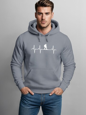 Neverless Sweatshirt 'Wanderer Herzschlag'‌‌‌‌‌‌‌‌‌‌ in Grau