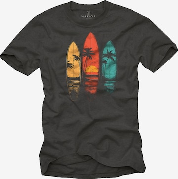 MAKAYA Shirt 'Sufboards' in Grey: front